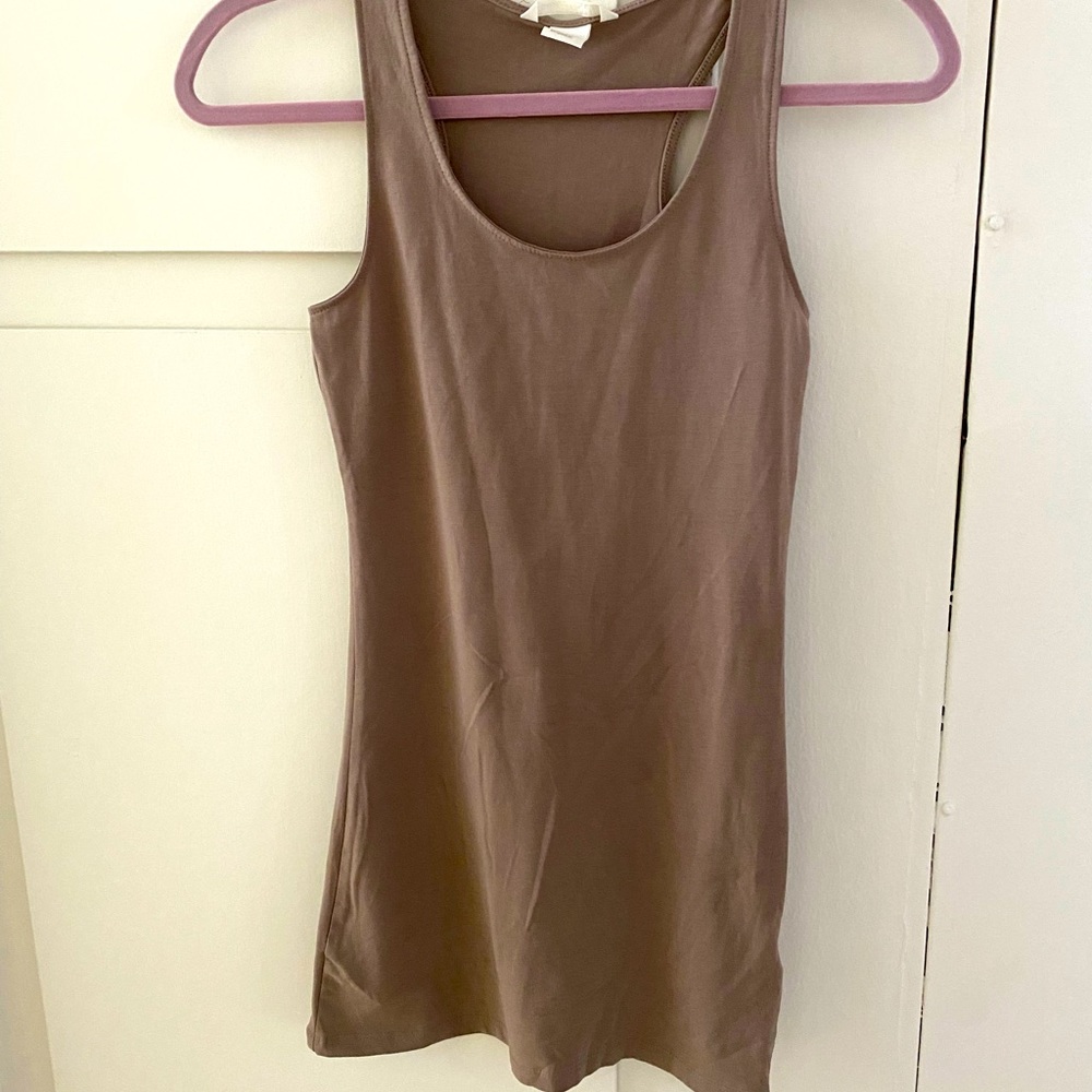 H&M Basics beige tank dress - Sz XS